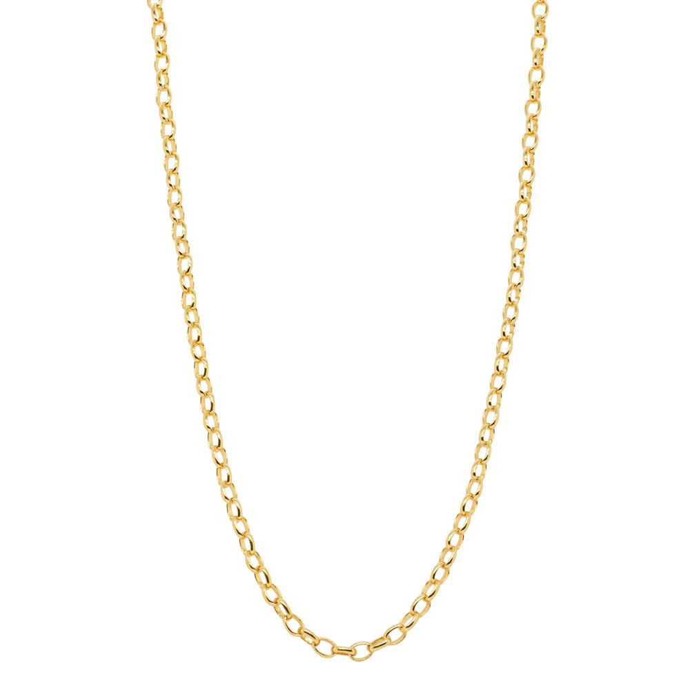 9ct yellow gold belcher necklace