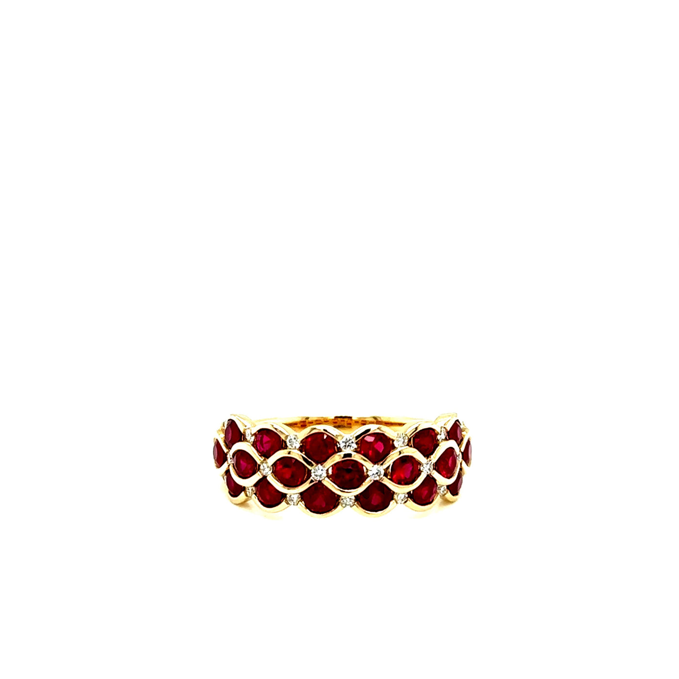 Ruby & Diamond Lattice ring