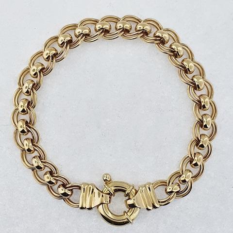 9ct yellow gold roller bracelet