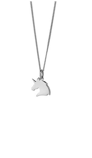 Mini Unicorn Necklace Silver