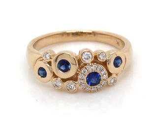 Sapphire & Diamond dress ring
