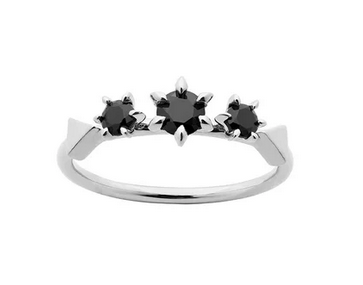 Baroque Ring Silver Onyx