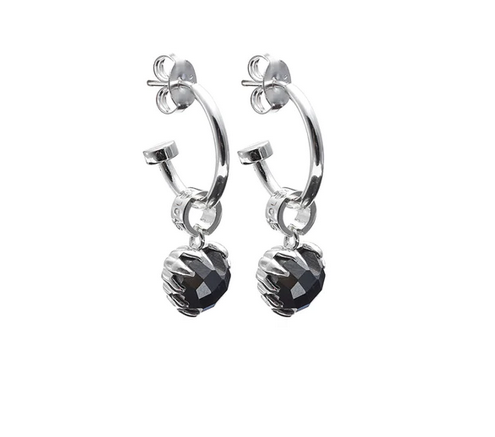 'Hematite' Love Anchor Earrings