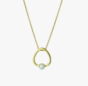 Pearl Essence Necklace - SS Gold Plated
