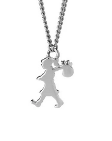 Mini Runaway Girl Necklace Silver - 50cm