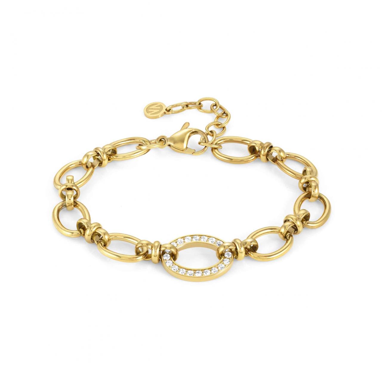 Affinity gold steel chain bracelet