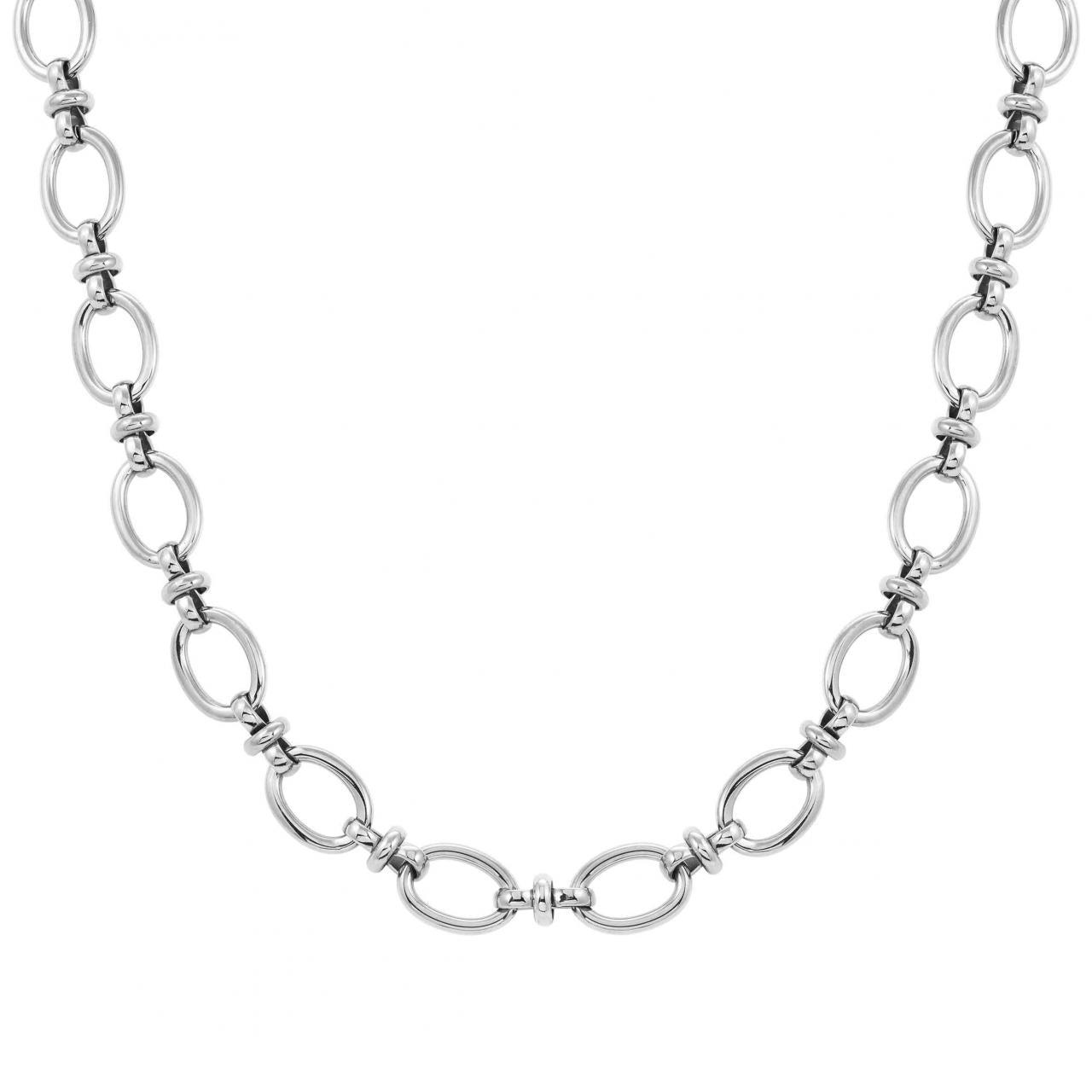 Affinity stainless steel chain necklace.