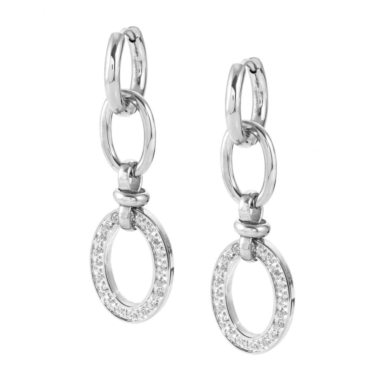 Affinity stainless steel chain drop earrings