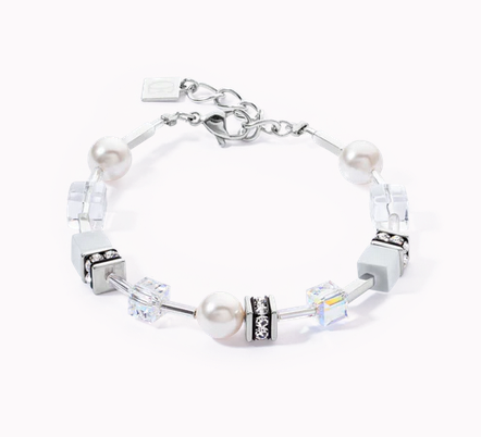 Silver-white and Pearl Mix bracelet