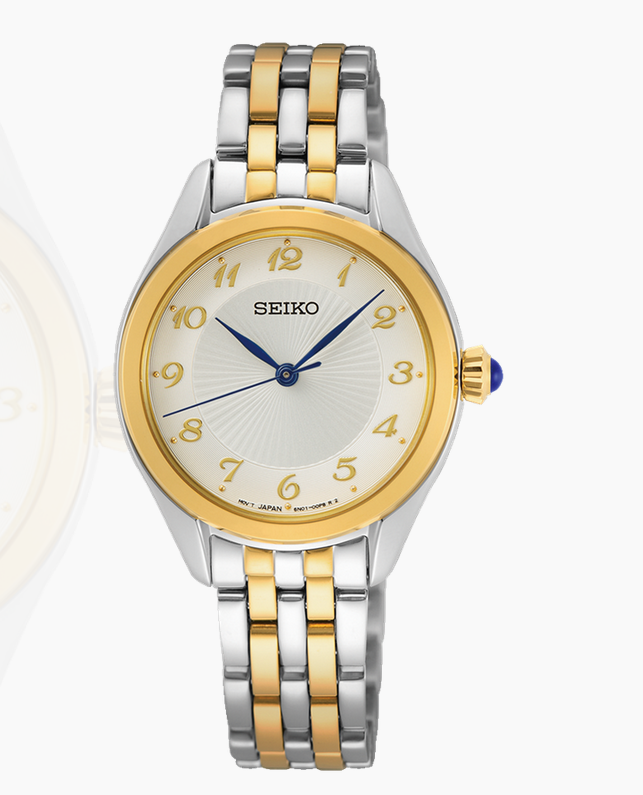 Ladies Two Tone Dress Watch White Dial