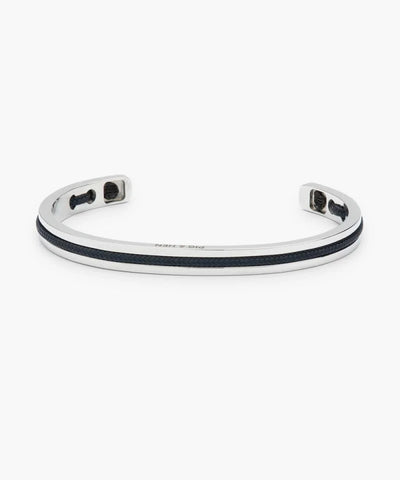 Navarch 4mm Navy and Silver cuff