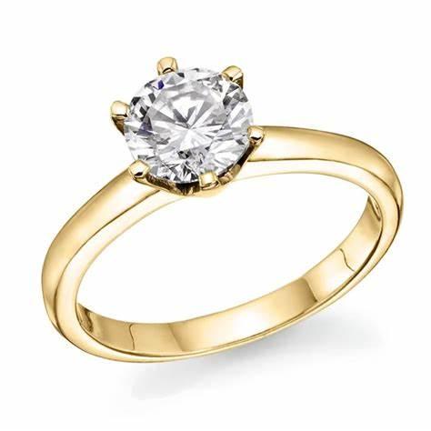 18ct gold round brilliant diamond ring