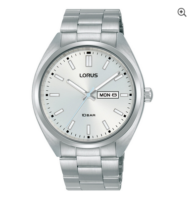 Sports Stainless Steel Case Watch in Silver