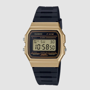 Black and Gold Digital Watch
