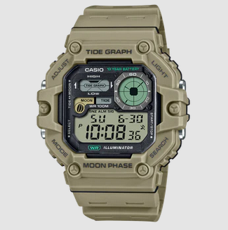 Fishing watch casio on sale