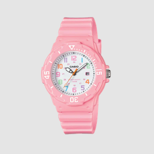 Casio kid's analogue time teacher quartz watch in pink