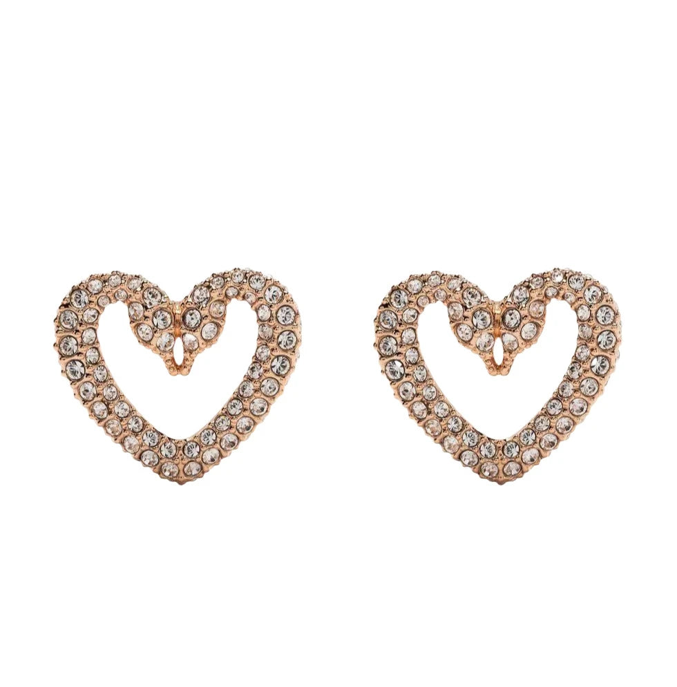 Swarovski Heart Studs