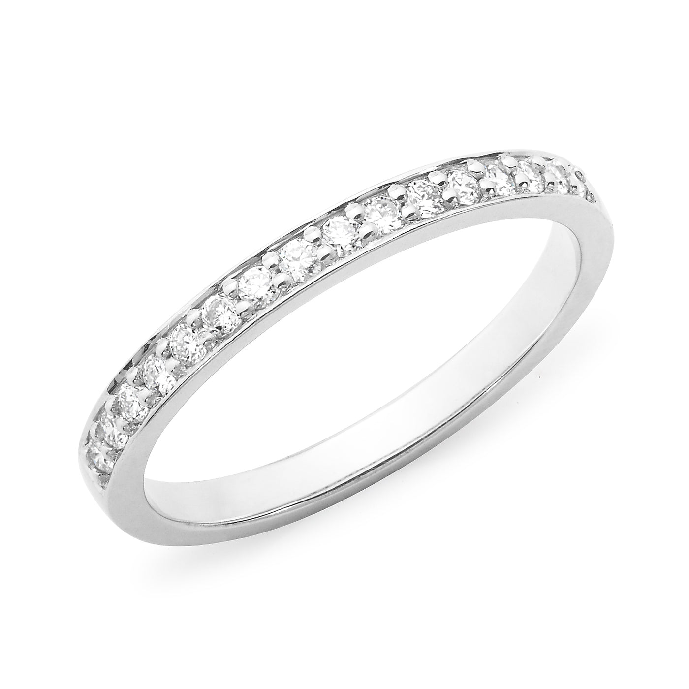 The Mira - Band Ring. Round Brilliant Cut Diamonds