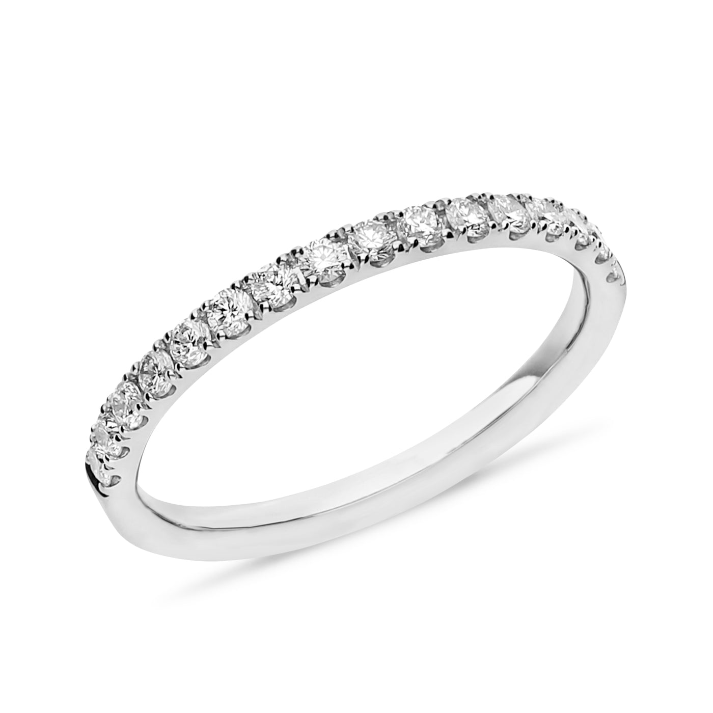The Lucia - Band Ring. Round Brilliant Cut Diamonds