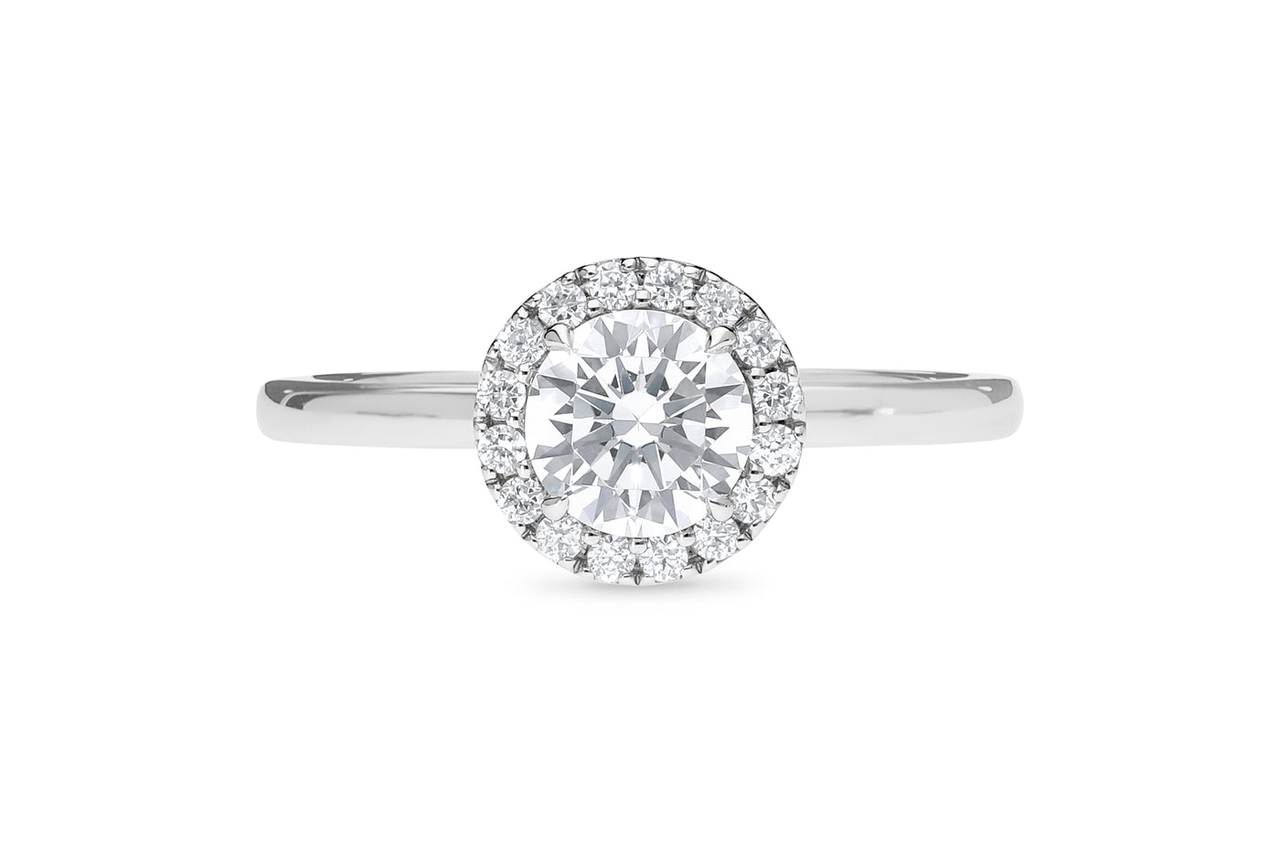 The Marina - Round Brilliant Cut Diamond Halo Cluster Ring