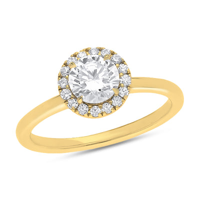 The Marina - Round Brilliant Cut Diamond Halo Cluster Ring