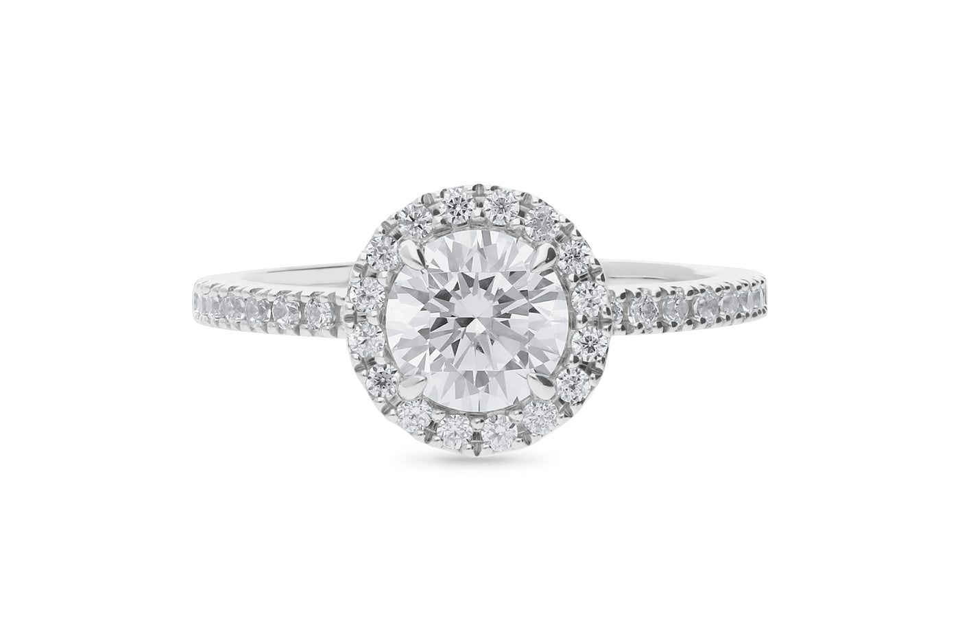 The Giselle - Round Brilliant Cut Halo Cluster Diamond Ring