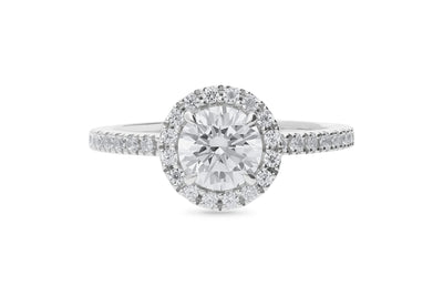 The Giselle - Round Brilliant Cut Halo Cluster Diamond Ring