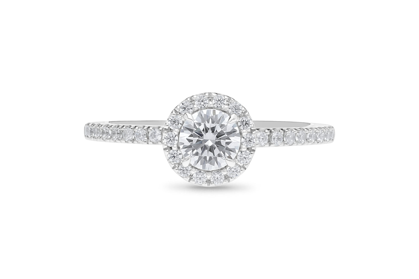 The Joelle - Round Brilliant Cut Halo Cluster Diamond Ring