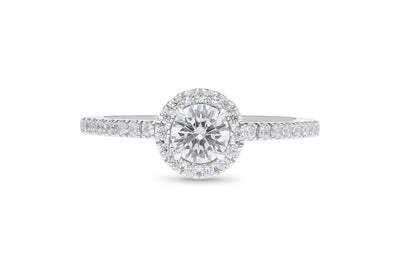 The Joelle - Round Brilliant Cut Halo Cluster Diamond Ring