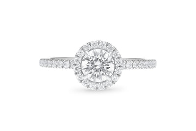 The Imogen - Round Brilliant Cut Halo Cluster Diamond Ring