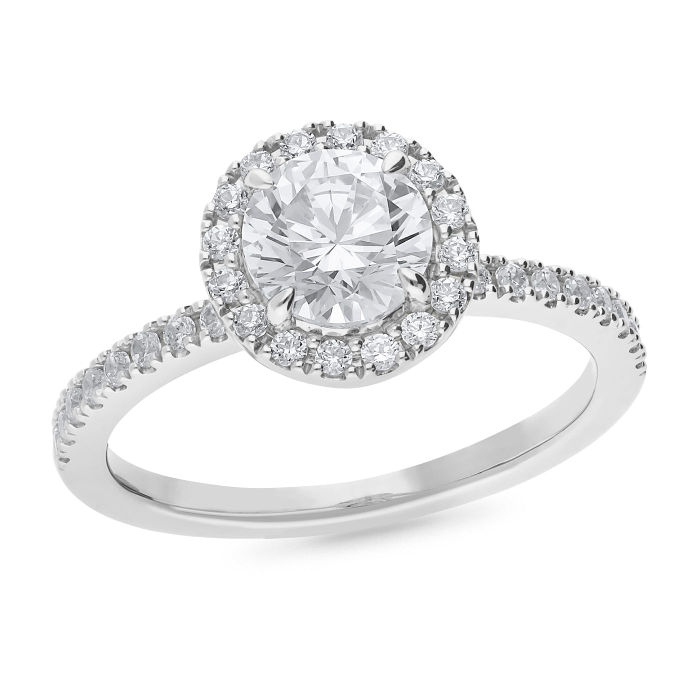 The Giselle - Round Brilliant Cut Halo Cluster Diamond Ring