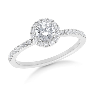 The Joelle - Round Brilliant Cut Halo Cluster Diamond Ring