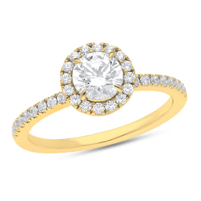 The Hazel - Round Brilliant Cut Halo Cluster Diamond Ring