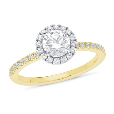 The Imogen - Round Brilliant Cut Halo Cluster Diamond Ring
