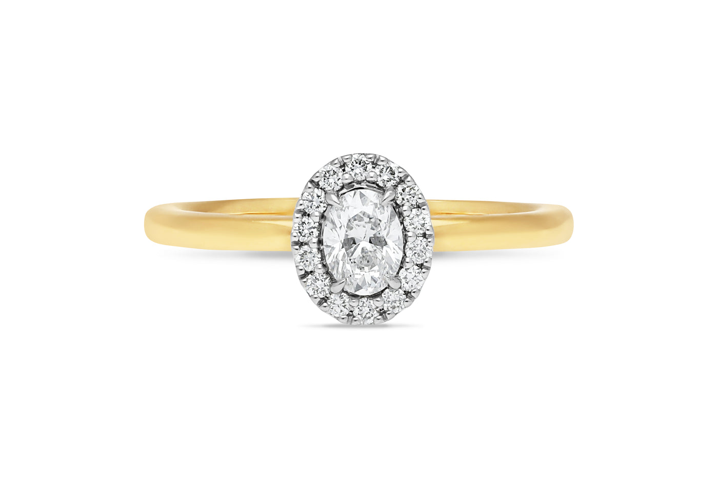 The Valentina - Oval Cut Diamond Cluster Ring