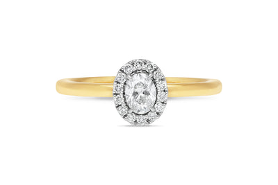 The Valentina - Oval Cut Diamond Cluster Ring