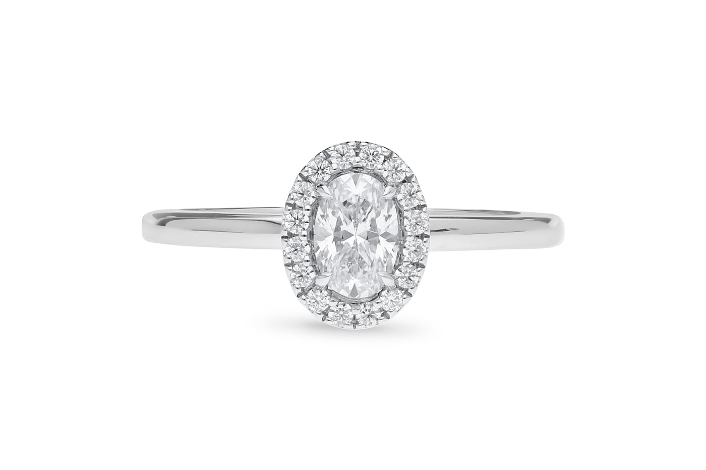 The Uma - Oval Cut Diamond Cluster Ring