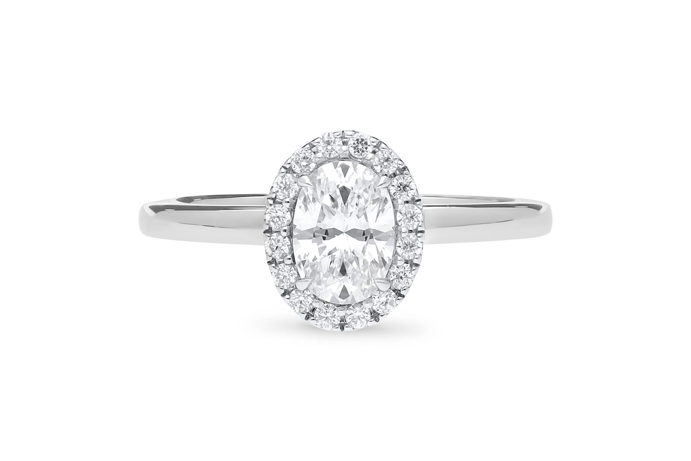 The Talia - Oval Cut Diamond Cluster Ring