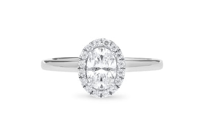 The Talia - Oval Cut Diamond Cluster Ring