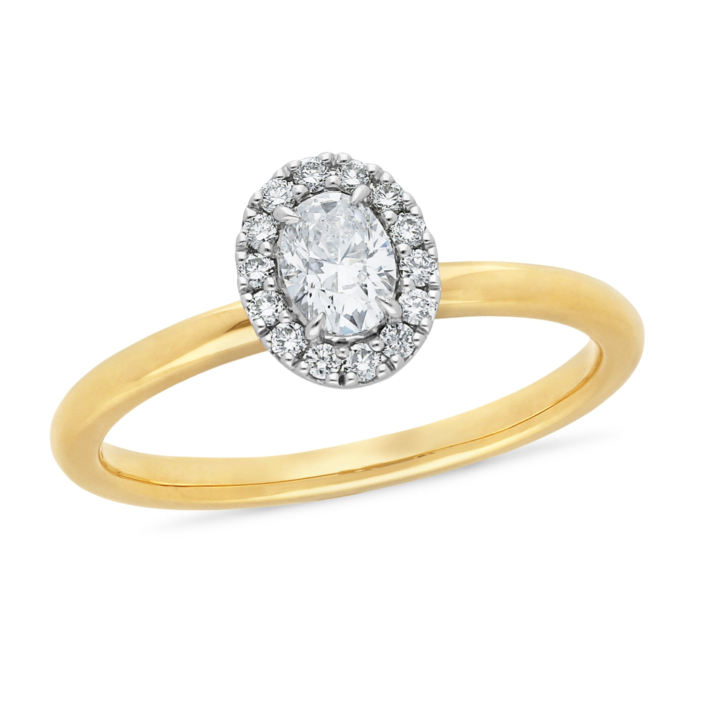 The Valentina - Oval Cut Diamond Cluster Ring