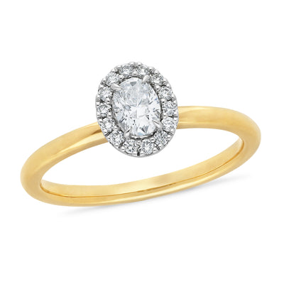 The Valentina - Oval Cut Diamond Cluster Ring