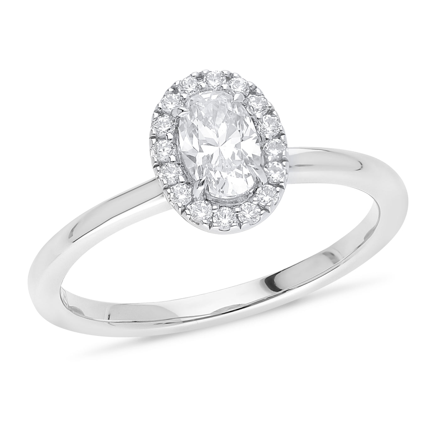 The Uma - Oval Cut Diamond Cluster Ring