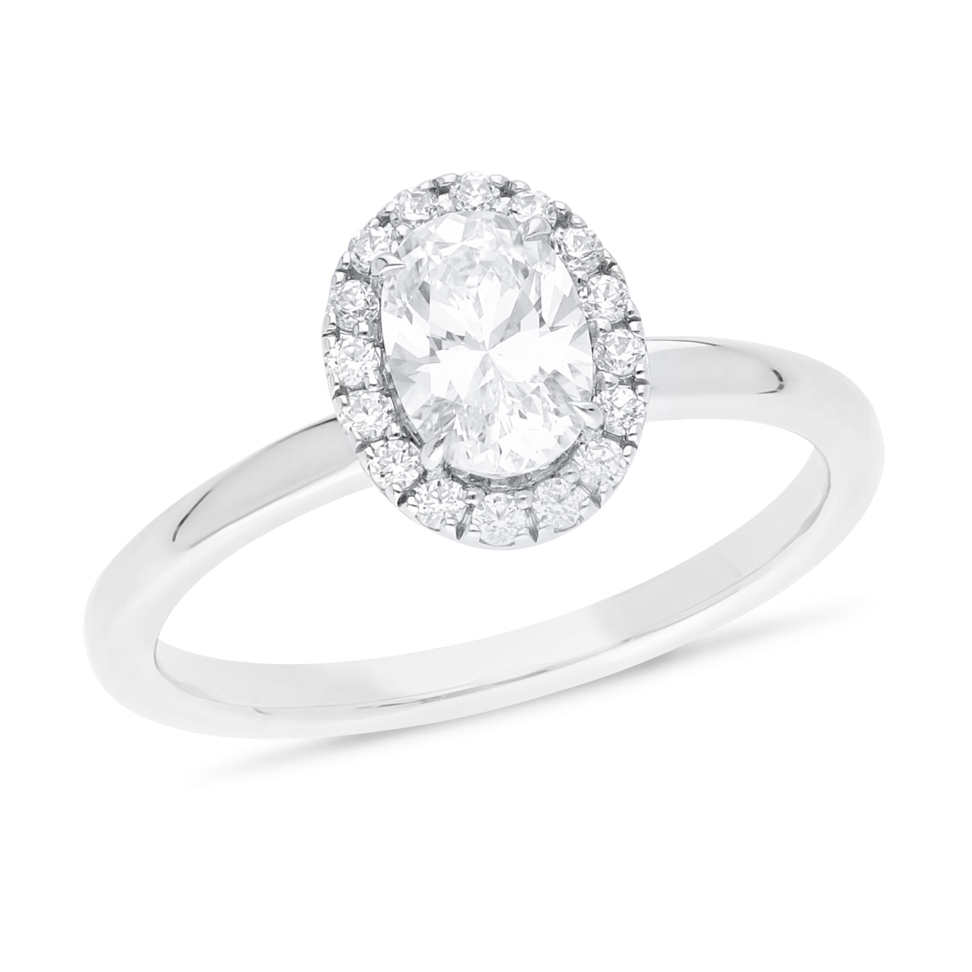 The Talia - Oval Cut Diamond Cluster Ring