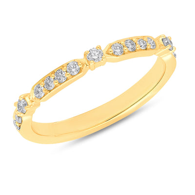 The Jessamine - Round Brilliant Cut Diamond Band Ring