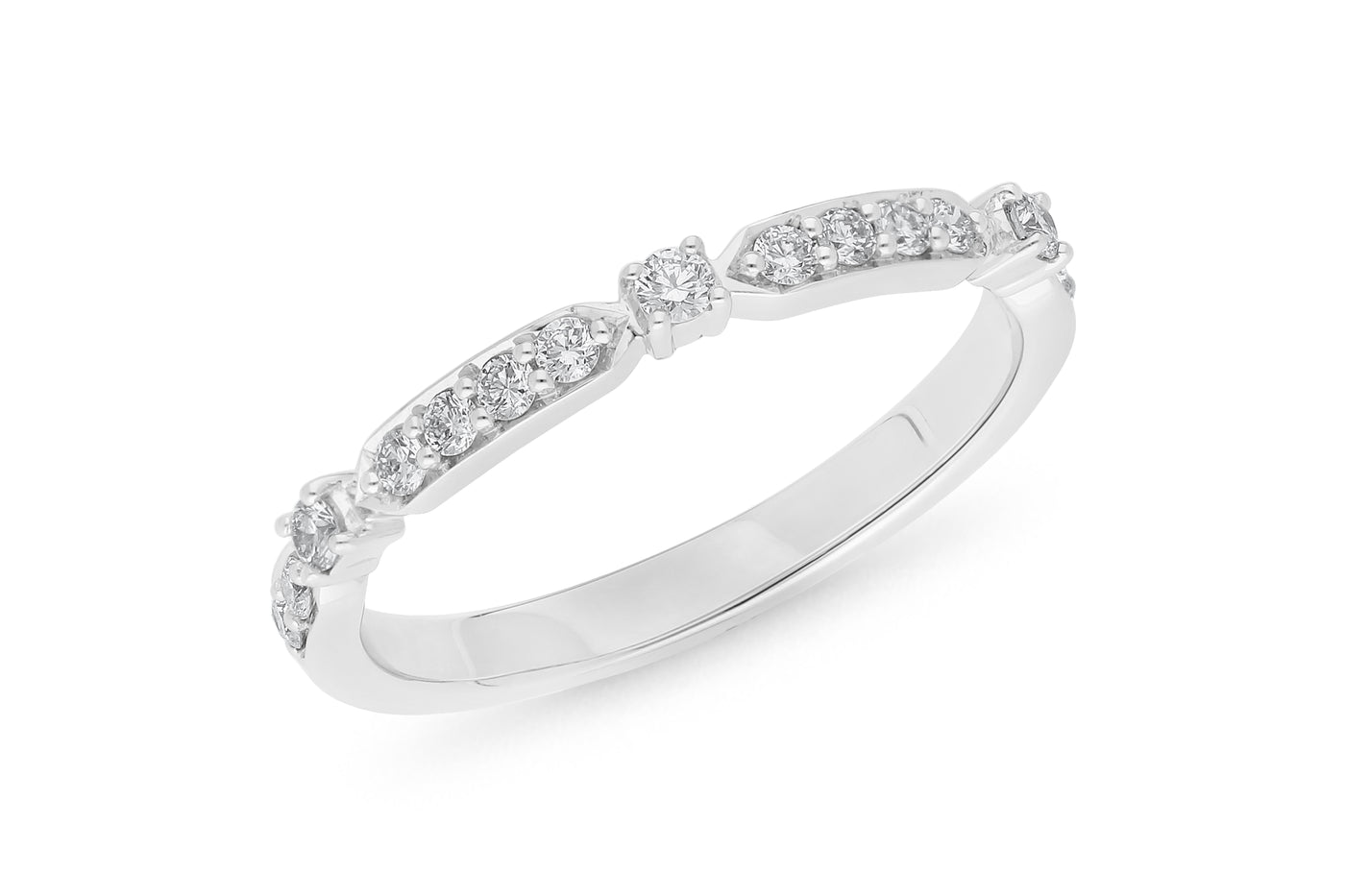 The Jessamine - Round Brilliant Cut Diamond Band Ring
