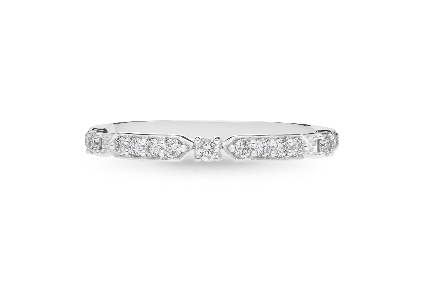 The Jessamine - Round Brilliant Cut Diamond Band Ring