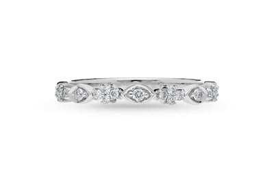 The Indira - Round Brilliant Cut Diamond Band Ring