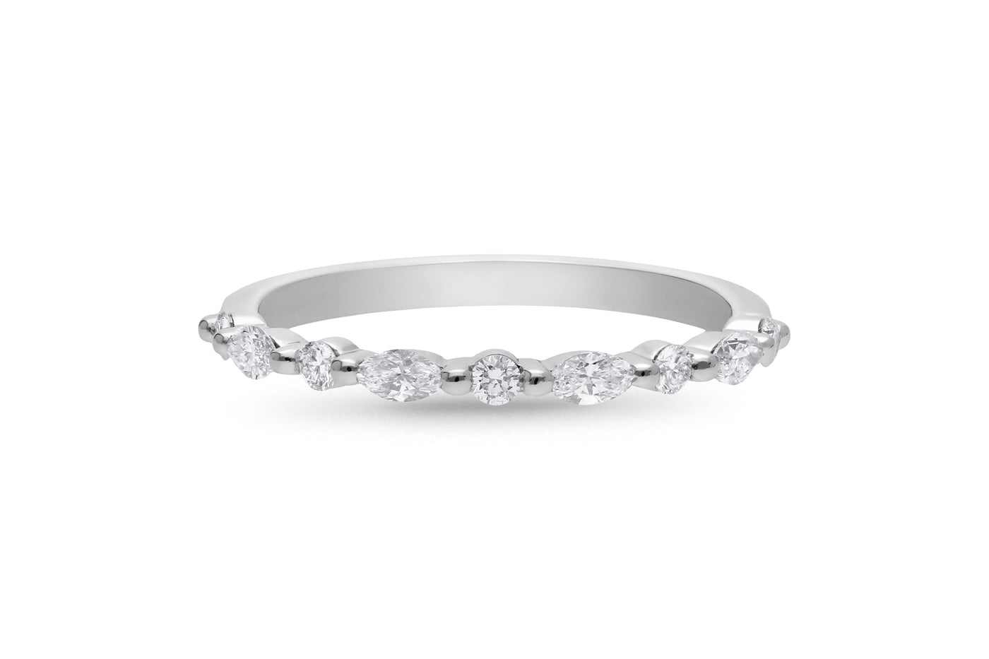 The Beatrice - Round Briiliant & Marquis Cut Diamond Band Ring