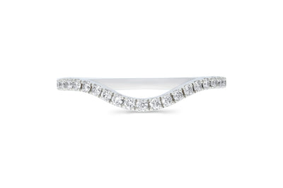 The Winona - Round Brilliant Cut Diamond Curved Band Ring