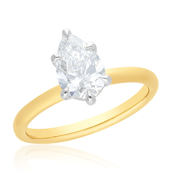 The Evelyn - Pear Cut Diamond Ring